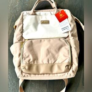 (NEW)Love Blush & Cream Two-Tone Laptop Backpack